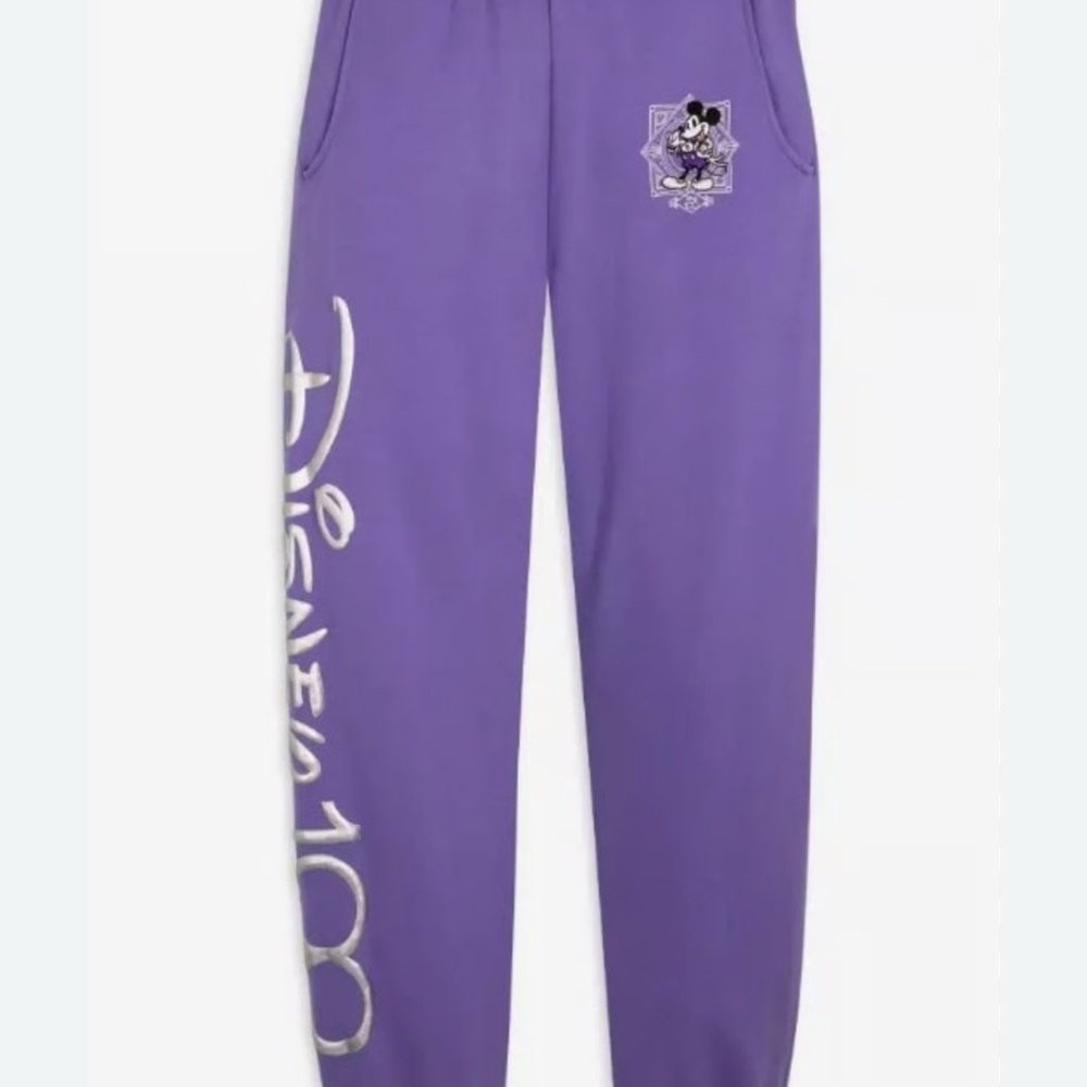 Disney 100 years sweatpants purple women